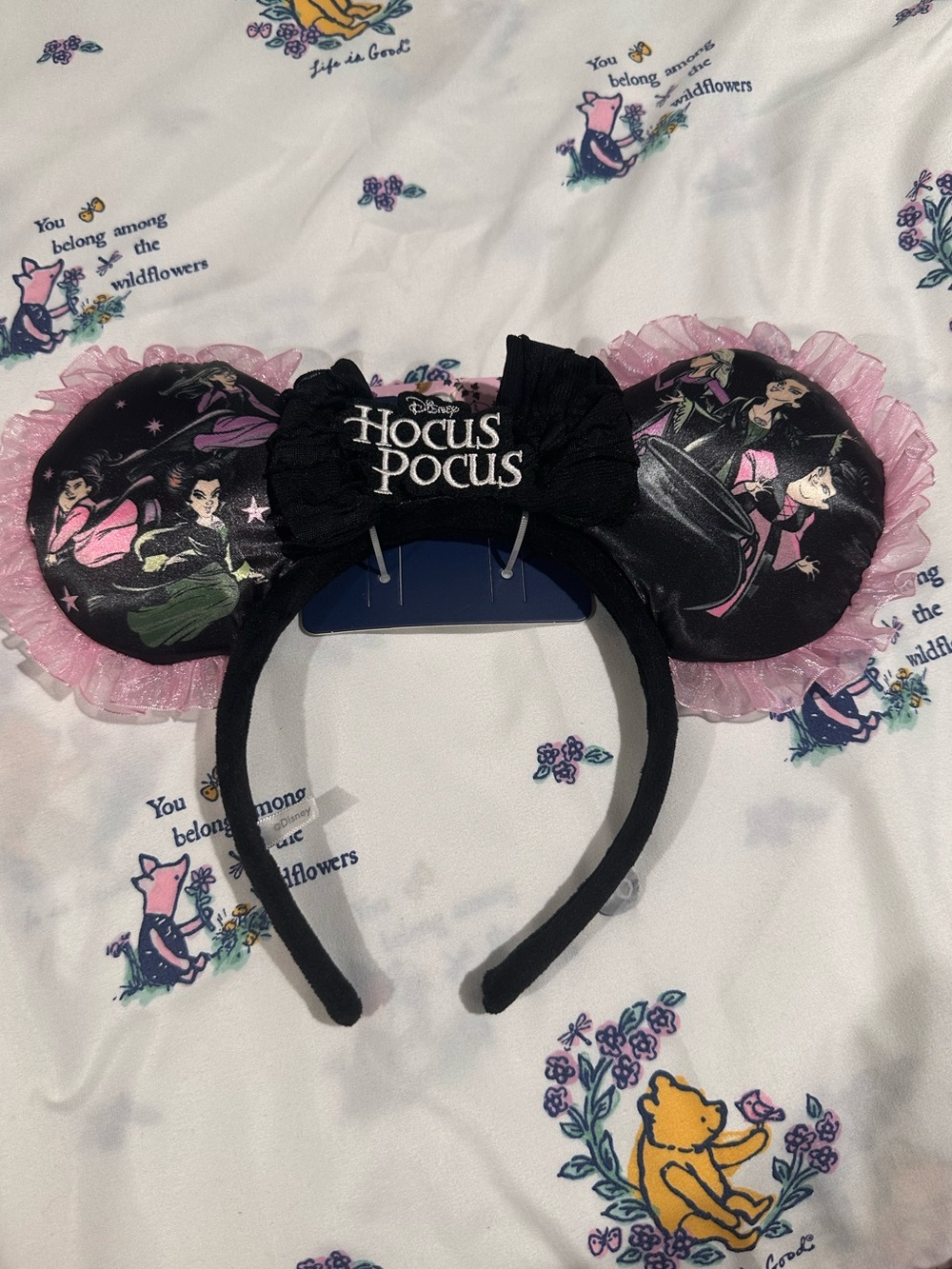 Disney Hocus Pocus x Primark Black & Pink Minnie-Style Ears Headband NEW